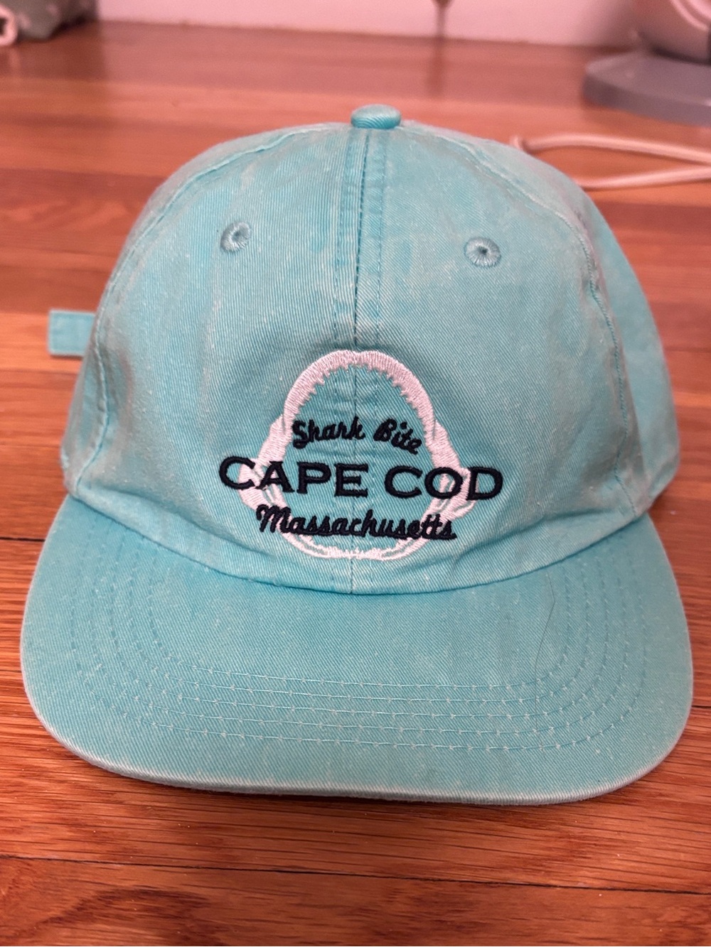 Shark Bite Cuffy’s Unisex All Ages/Sizes Aqua “Dad Hat”